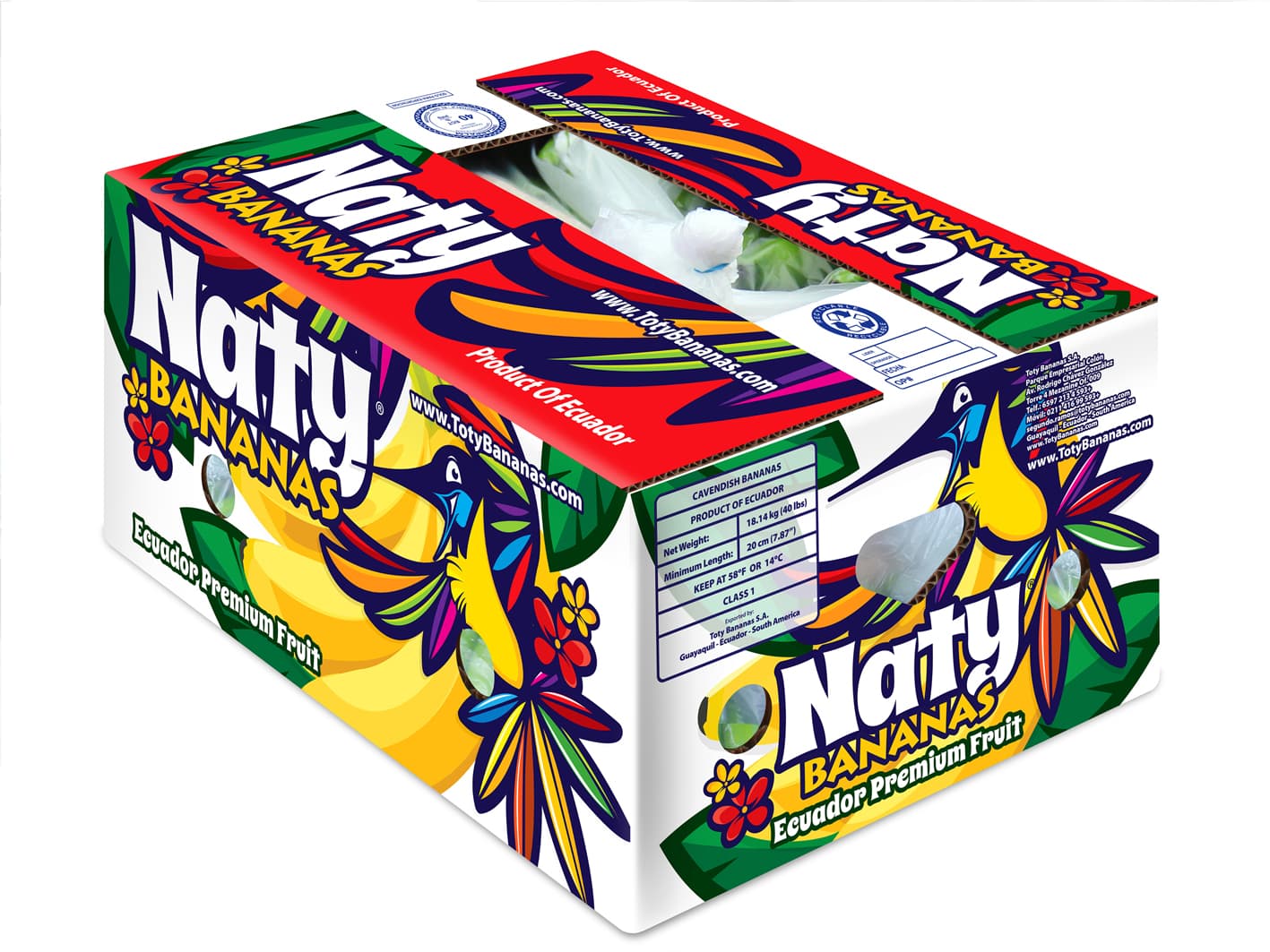 Naty Bananas export box